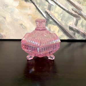 Fenton luminescent pink trinket box
